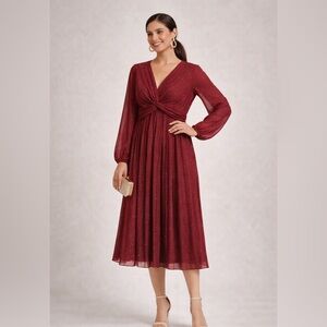 Maison Tara Sparkling Wine Long Sleeve Dress
